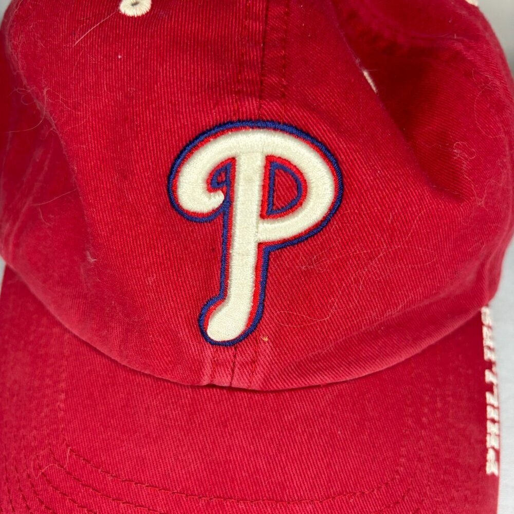 PHILADELPHIA PHILLIES Adjustable Cap OS Red Embroidered MLB Baseball 47 Brand - Picture 1 of 7